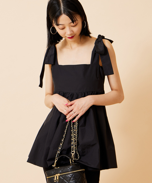 セール】ショルダーリボンキャミブラウス（シャツ/ブラウス）｜U by