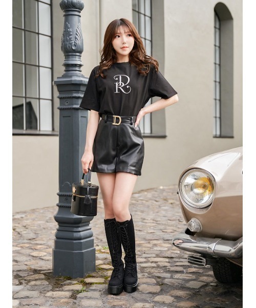 Darich(ダーリッチ)の「DRエンブロイダリーTシャツ(Tシャツ/カットソー・レディース・ホワイト/ブラック/クリーム/ピンク・FREE)」の18枚目の写真