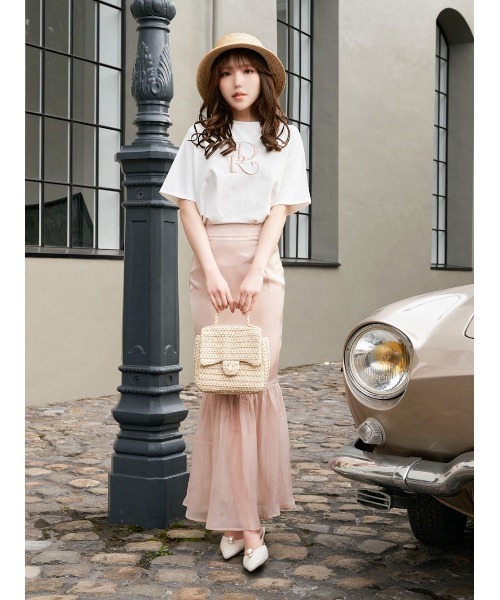 Darich(ダーリッチ)の「DRエンブロイダリーTシャツ(Tシャツ/カットソー・レディース・ホワイト/ブラック/クリーム/ピンク・FREE)」の14枚目の写真