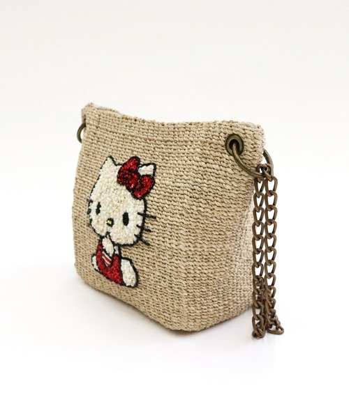 ACCOMMODE(アコモデ)の「【セット商品】SANRIO ハローキティかごバッグ2点セット(かごバッグ・レディース・A・FREE)」の4枚目の写真
