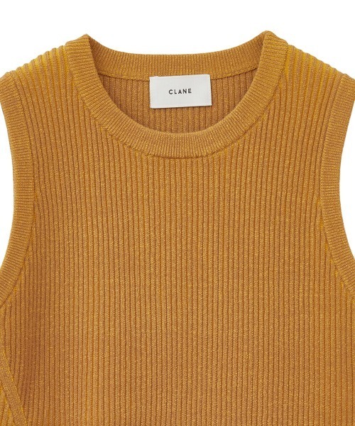 CLANE（クラネ）の「SLANT CUT NO SLEEVE KNIT TOPS（ニット/セーター