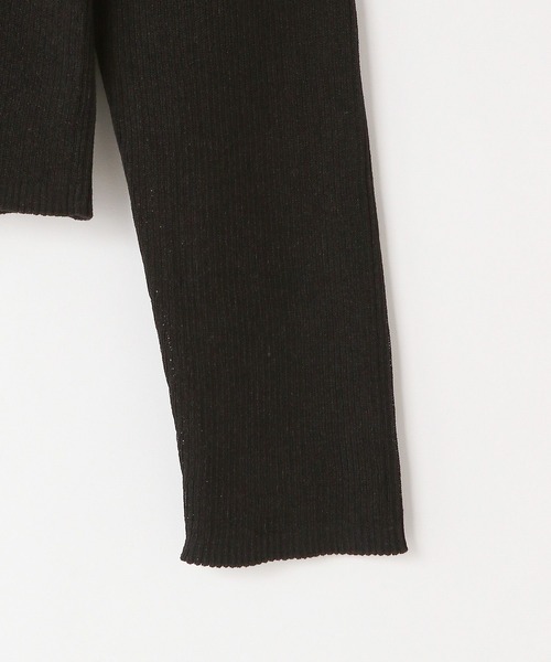 yuw（ユウ）の「リブエリツキカーディガン　294576（カーディガン/ボレロ・レディース・アイボリー/ブラック/ブラック×ホワイト/パープル・FREE）」の11枚目の写真