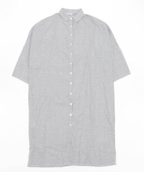 CLEA(クレア)の「ストライプロングシャツワンピ(シャツワンピース・レディース・ホワイト/グレー/ブルー・FREE)」の18枚目の写真