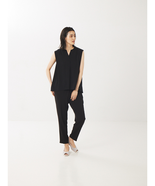 abahouse mavie（アバハウスマヴィ）の「【セットアップ対応】ドライタッチ袖タックノースリーブブラウス（シャツ/ブラウス・レディース・ブラック/グレイッシュベージュ・フリー）」の12枚目の写真