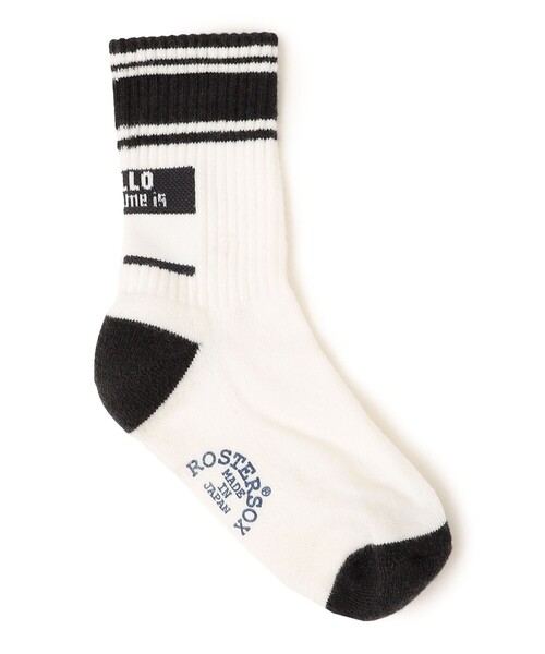 SHIPS（シップス）の「【SHIPS KIDS別注】ROSTER SOX:HELLO ソックス（ソックス/靴下・キッズ・グリーン/チャコールグレー・MEDIUM/SMALL）」の2枚目の写真
