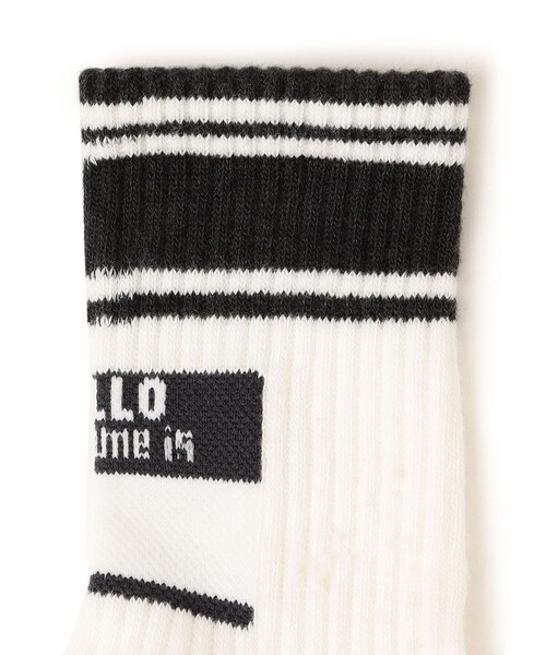 SHIPS（シップス）の「【SHIPS KIDS別注】ROSTER SOX:HELLO ソックス（ソックス/靴下・キッズ・グリーン/チャコールグレー・MEDIUM/SMALL）」の4枚目の写真