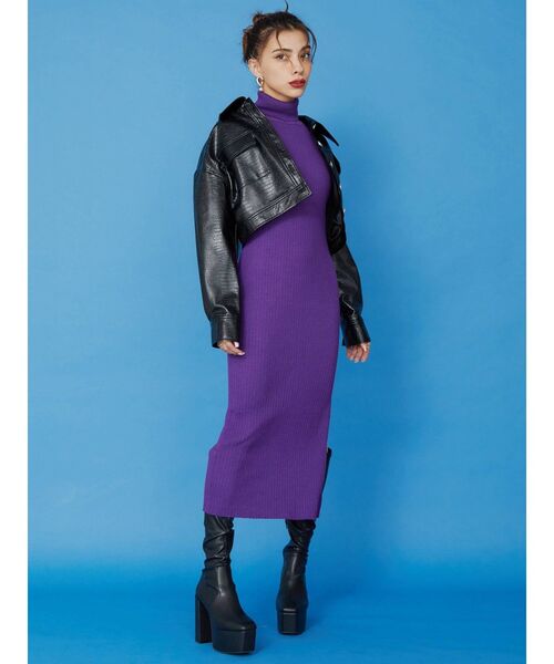 EVRIS（エヴリス）の「ストレッチミドルブーツ（ブーツ・レディース・ホワイト/ブラック・SMALL/MEDIUM/LARGE）」の5枚目の写真