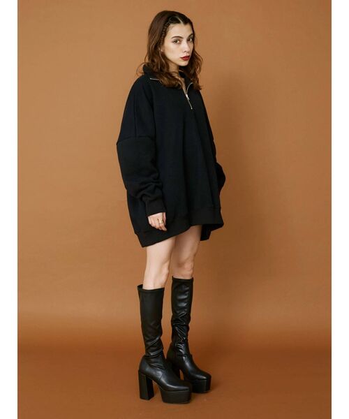 EVRIS（エヴリス）の「ストレッチミドルブーツ（ブーツ・レディース・ホワイト/ブラック・SMALL/MEDIUM/LARGE）」の7枚目の写真