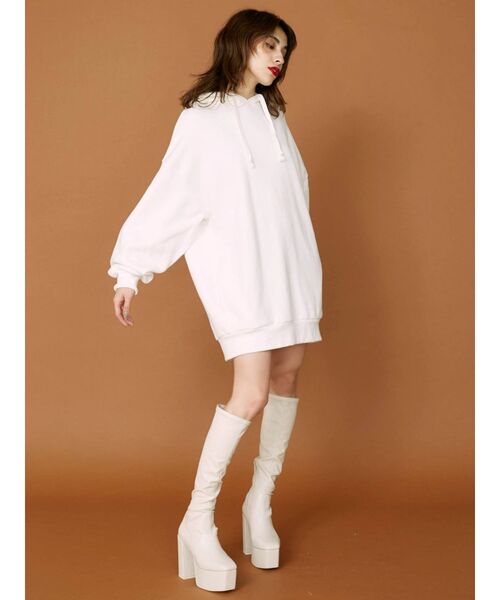 EVRIS（エヴリス）の「ストレッチミドルブーツ（ブーツ・レディース・ホワイト/ブラック・SMALL/MEDIUM/LARGE）」の17枚目の写真