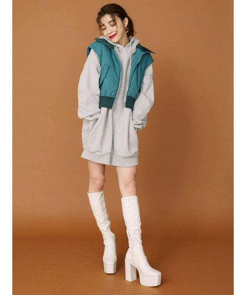 EVRIS（エヴリス）の「ストレッチミドルブーツ（ブーツ・レディース・ホワイト/ブラック・SMALL/MEDIUM/LARGE）」の21枚目の写真