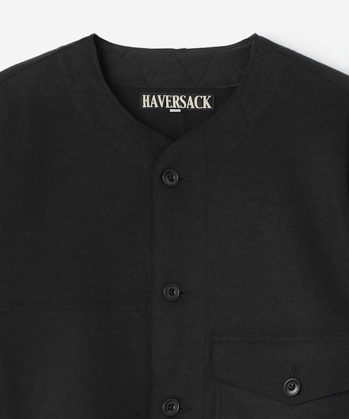 HAVERSACK（ハバーザック）の「HAVERSACK | ウールノーカラージャケット MEN（ノーカラージャケット・メンズ・ネイビー・LARGE/MEDIUM）」の10枚目の写真