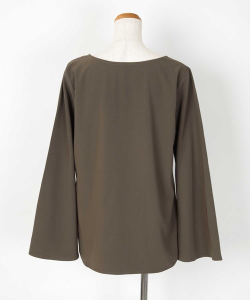 UR'S(ユアーズ)の「スリットスリーブトップス(Tシャツ/カットソー・レディース・ブラック/ベージュ/カーキ・S/M/L)」の12枚目の写真