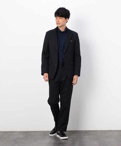 COMME CA COMMUNE(コムサコミューン)の「【セットアップ対応】ストレッチポンチ セットアップ パンツ(スラックス・メンズ・ブラック/ネイビー/チャコール/ネイビー系・MEDIUM/LARGE/SMALL)」の7枚目の写真