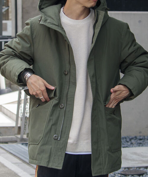 GEVACO（ゲバコ）の「【GEVACO/ゲバコ】ミドルダウンジャケット（ダウンジャケット/コート・メンズ・ブラック/カーキ・S/M/L）」の13枚目の写真