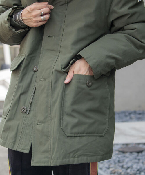 GEVACO（ゲバコ）の「【GEVACO/ゲバコ】ミドルダウンジャケット（ダウンジャケット/コート・メンズ・ブラック/カーキ・S/M/L）」の18枚目の写真