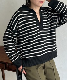 ボーダースキッパーニット