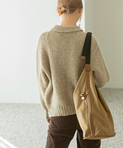 U by SPICK&SPAN(ユーバイスピックアンドスパン)の「【TRICOT JEAN MARC/トリコット ジーン マルク】 カラーニットプルオーバー(ニット/セーター・レディース・ライトグレー/ベージュ・FREE)」の9枚目の写真