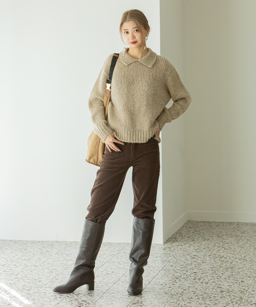U by SPICK&SPAN(ユーバイスピックアンドスパン)の「【TRICOT JEAN MARC/トリコット ジーン マルク】 カラーニットプルオーバー(ニット/セーター・レディース・ライトグレー/ベージュ・FREE)」の10枚目の写真
