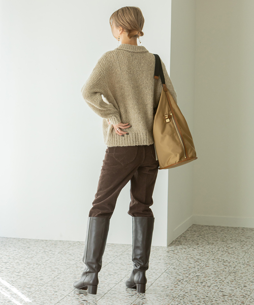 U by SPICK&SPAN(ユーバイスピックアンドスパン)の「【TRICOT JEAN MARC/トリコット ジーン マルク】 カラーニットプルオーバー(ニット/セーター・レディース・ライトグレー/ベージュ・FREE)」の12枚目の写真