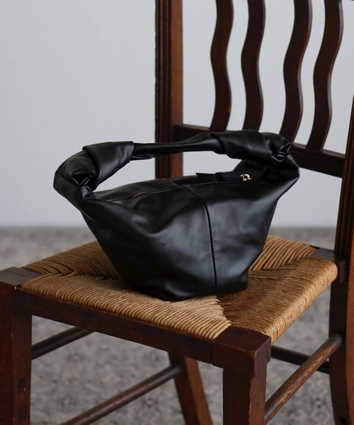 Bonjour Sagan（ボンジュールサガン）の「ダブルノットバッグ（ハンドバッグ・レディース・ブラック/ブラウン/ベージュ・FREE）」の14枚目の写真