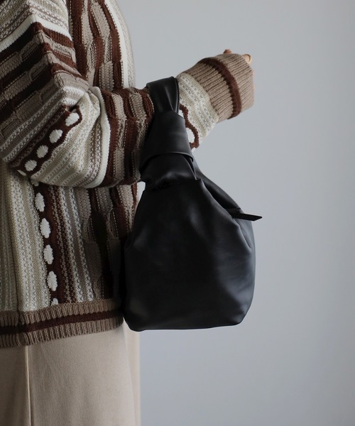 Bonjour Sagan（ボンジュールサガン）の「ダブルノットバッグ（ハンドバッグ・レディース・ブラック/ブラウン/ベージュ・FREE）」の5枚目の写真