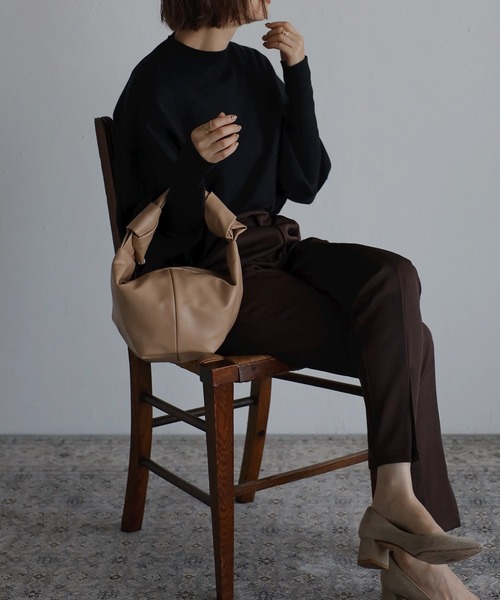 Bonjour Sagan（ボンジュールサガン）の「ダブルノットバッグ（ハンドバッグ・レディース・ブラック/ブラウン/ベージュ・FREE）」の12枚目の写真