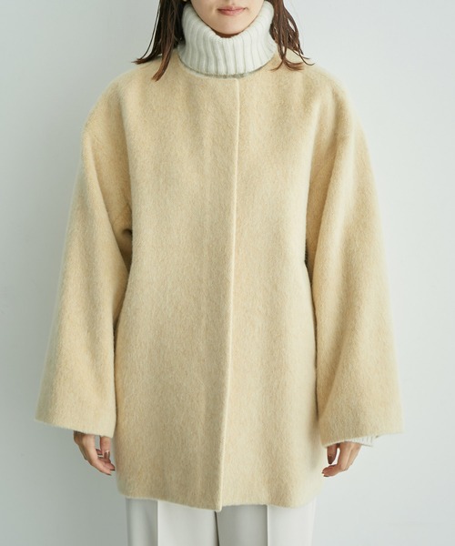 ROPE'（ロペ）の「アルパカシャギージップハーフコート（その他