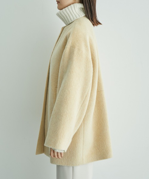 ROPE'（ロペ）の「アルパカシャギージップハーフコート（その他