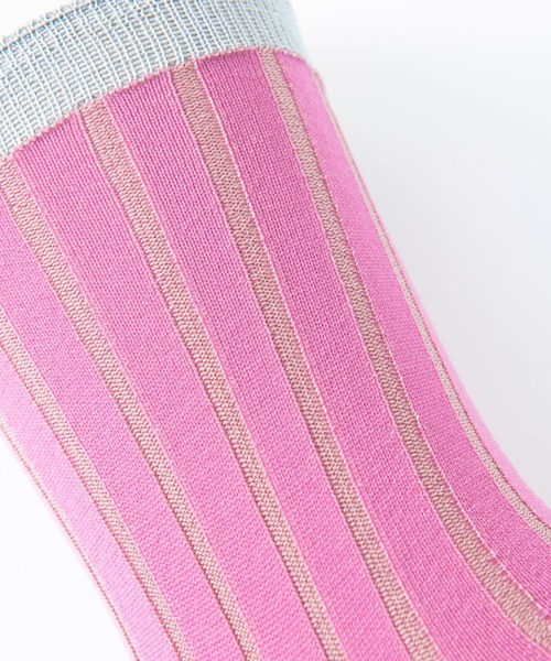 Tricote(トリコテ)の「TRICOTE トリコテ / SEE-THROUGH RIBSOCKS / TR91SO045(ソックス/靴下・レディース・ライトグレー/ベージュ/イエロー・23cm~25cm)」の5枚目の写真