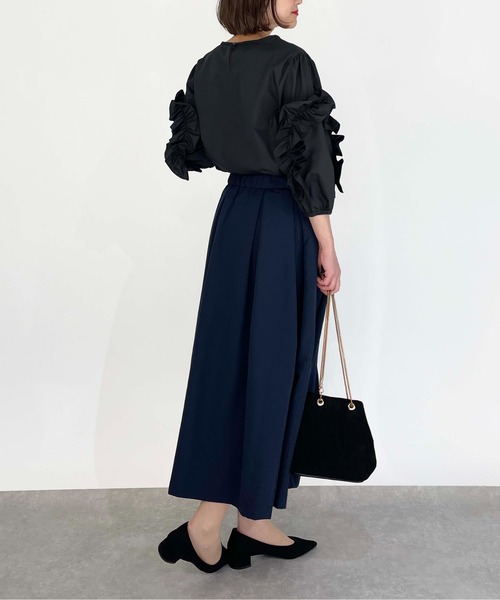 BE NEAT（ビーニート）の「【日本製】袖フリルブラウス（シャツ/ブラウス・レディース・ホワイト/ブラック・M）」の22枚目の写真