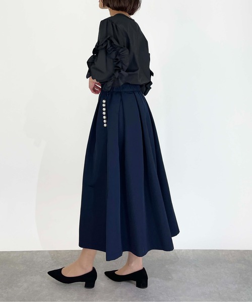 BE NEAT（ビーニート）の「【日本製】袖フリルブラウス（シャツ/ブラウス・レディース・ホワイト/ブラック・M）」の21枚目の写真