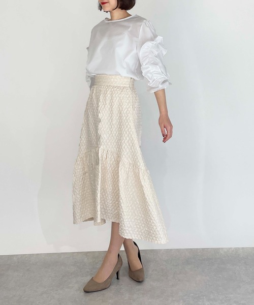 BE NEAT（ビーニート）の「【日本製】袖フリルブラウス（シャツ/ブラウス・レディース・ホワイト/ブラック・M）」の10枚目の写真