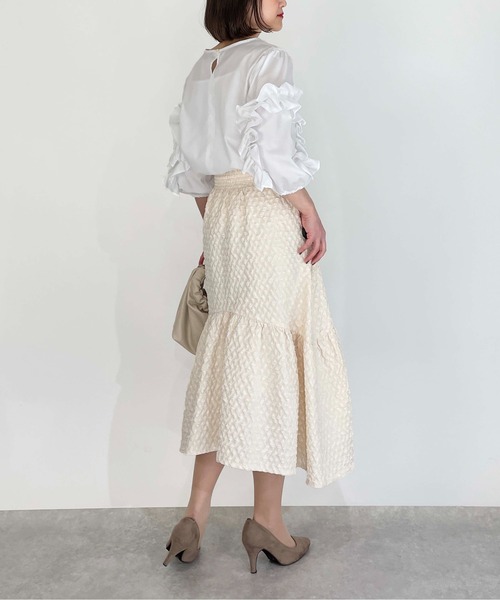 BE NEAT（ビーニート）の「【日本製】袖フリルブラウス（シャツ/ブラウス・レディース・ホワイト/ブラック・M）」の11枚目の写真