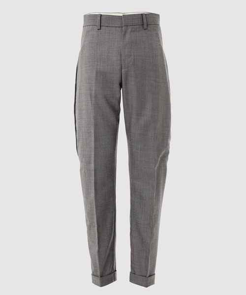 WhoWhat(フーワット)の「HIDDEN FOLD SLACKS(スラックス・メンズ・ホワイト×ブラック/ブラック・S/M)」の1枚目の写真