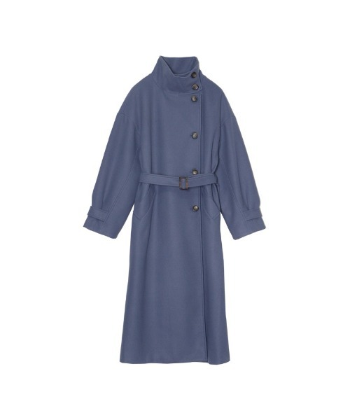 Re:EDIT（リエディ）の「[WINTER COLLECTION]モッサスタンドカラーロングコート（チェスターコート・レディース・ホワイト系その他/ブルー/グレイッシュベージュ/ライトグリーン/アイボリー/パープル/ブラック・MEDIUM）」の21枚目の写真