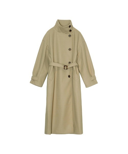 Re:EDIT（リエディ）の「[WINTER COLLECTION]モッサスタンドカラーロングコート（チェスターコート・レディース・ホワイト系その他/ブルー/グレイッシュベージュ/ライトグリーン/アイボリー/パープル/ブラック・MEDIUM）」の22枚目の写真