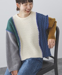 BEAMS HEART | BEAMS HEART / パッチワーク 配色ニット(ニット/セーター)
