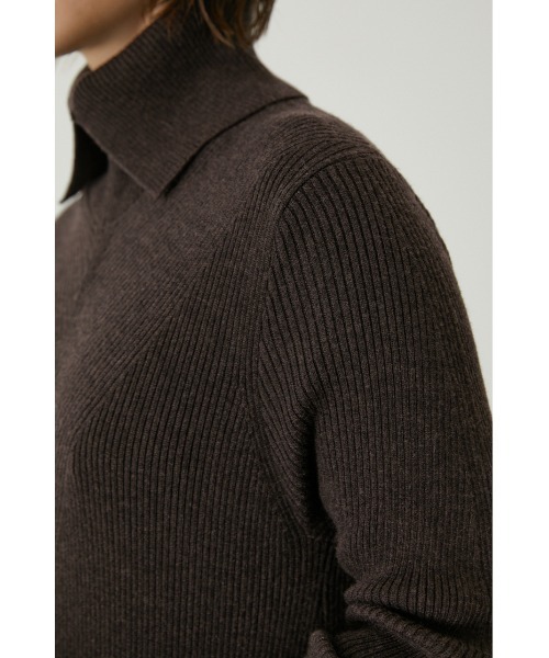 RIM.ARK（リムアーク）の「High collar flare knit OP（ワンピース