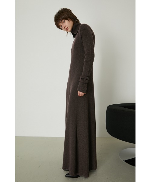 RIM.ARK（リムアーク）の「High collar flare knit OP（ワンピース