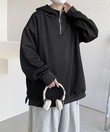 【FVLMEN】halfzip sweat pullover parker/ハーフジップ スウェット プルオーバー パーカー