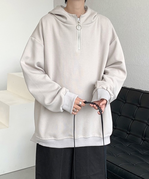 【セール】【FVLMEN】halfzip sweat pullover parker/ハーフジップ スウェット プルオーバー パーカー（パーカー）｜FVLMEN（フルメン）