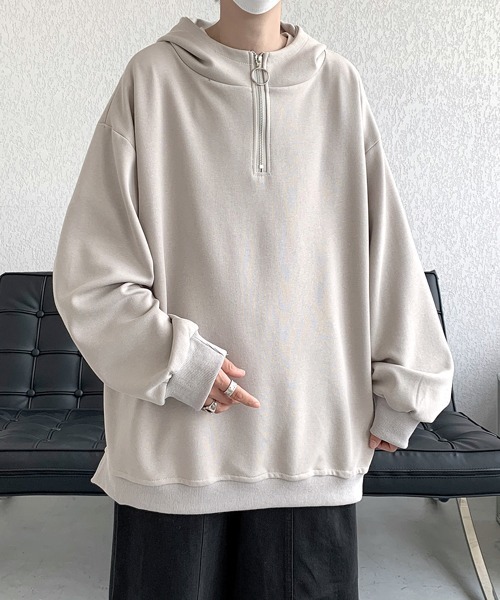 【セール】【FVLMEN】halfzip sweat pullover parker/ハーフジップ スウェット プルオーバー パーカー（パーカー）｜FVLMEN（フルメン）