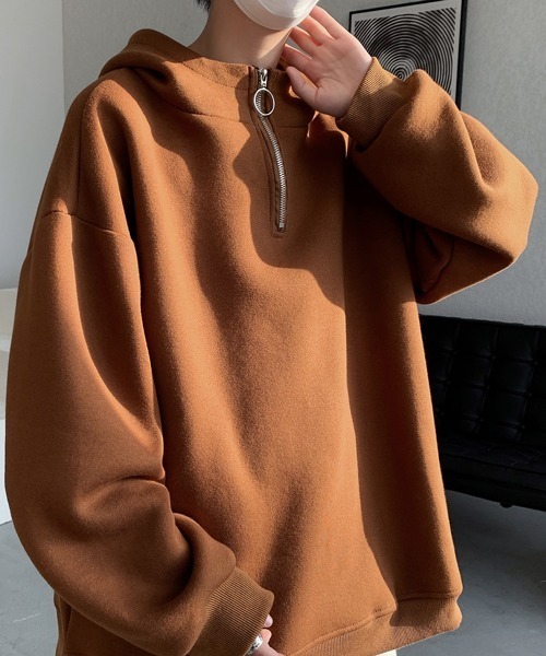 【FVLMEN】【サイズXL】ハーフジップ スウェット プルオーバー パーカー パーカー 「FVLMEN」halfzip sweat pullover parker/ハーフ