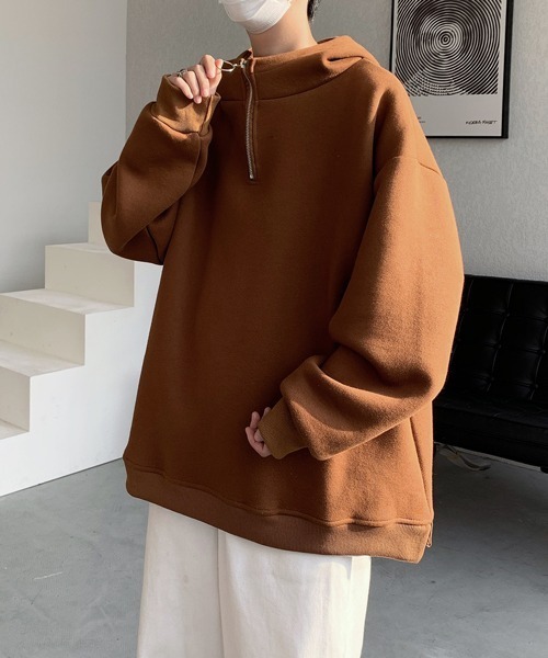 【セール】【FVLMEN】halfzip sweat pullover parker/ハーフジップ スウェット プルオーバー パーカー（パーカー）｜FVLMEN（フルメン）