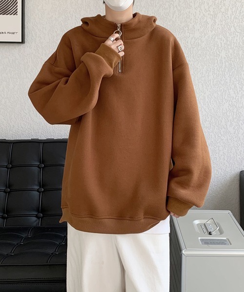 【セール】【FVLMEN】halfzip sweat pullover parker/ハーフジップ スウェット プルオーバー パーカー（パーカー）｜FVLMEN（フルメン）