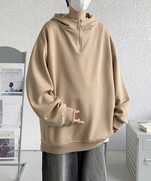 【セール】【FVLMEN】halfzip sweat pullover parker/ハーフジップ スウェット プルオーバー パーカー（パーカー）｜FVLMEN（フルメン）