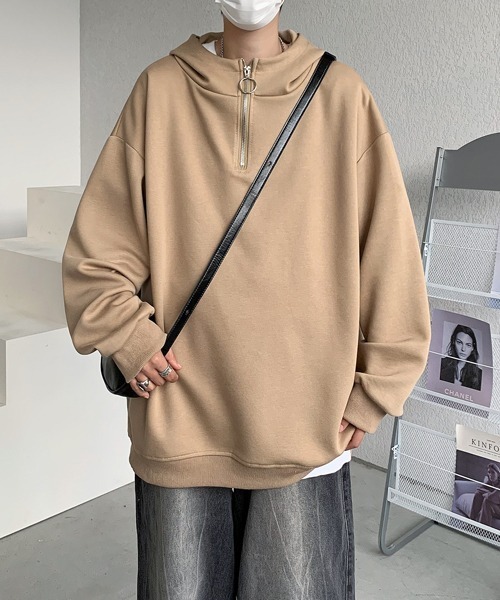 【セール】【FVLMEN】halfzip sweat pullover parker/ハーフジップ スウェット プルオーバー パーカー（パーカー）｜FVLMEN（フルメン）
