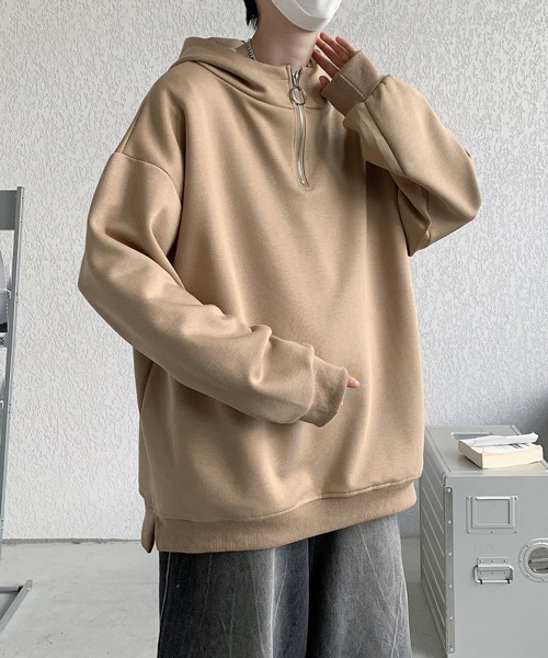 【セール】【FVLMEN】halfzip sweat pullover parker/ハーフジップ スウェット プルオーバー パーカー（パーカー）｜FVLMEN（フルメン）