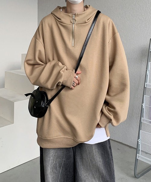 【セール】【FVLMEN】halfzip sweat pullover parker/ハーフジップ スウェット プルオーバー パーカー（パーカー）｜FVLMEN（フルメン）