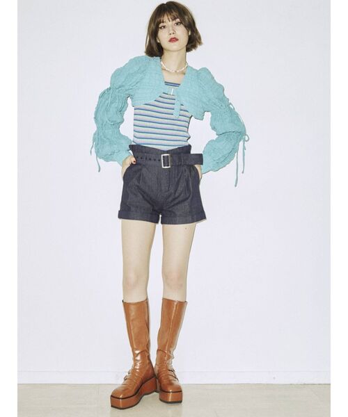 jouetie（ジュエティ）の「ローファーロングブーツ（ブーツ・レディース・ブラウン/ブラック・M/L）」の17枚目の写真